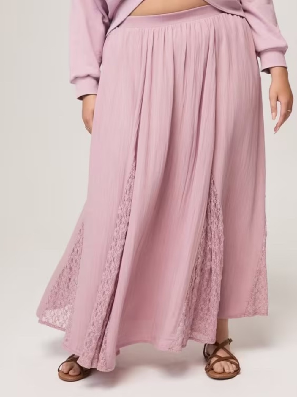 Mauve maxi skirt